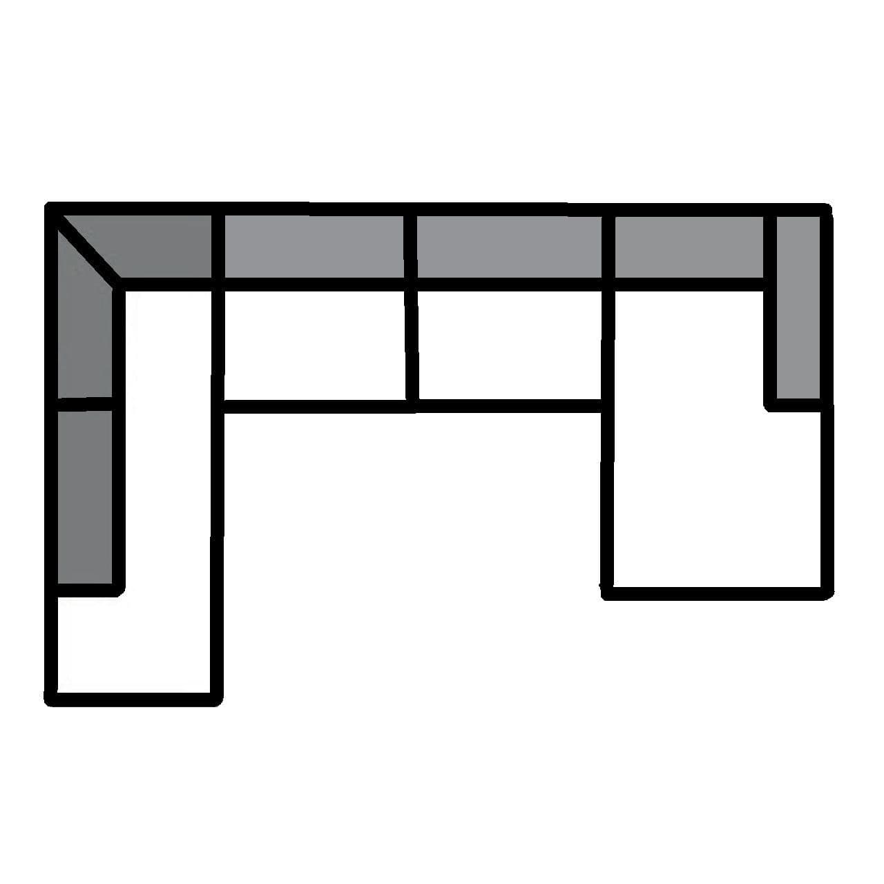 Eckelement + 1-Sitzer links - Longchair rechts