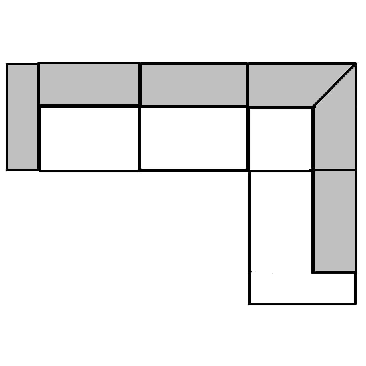 Ecke rechts mit Zwischenelement