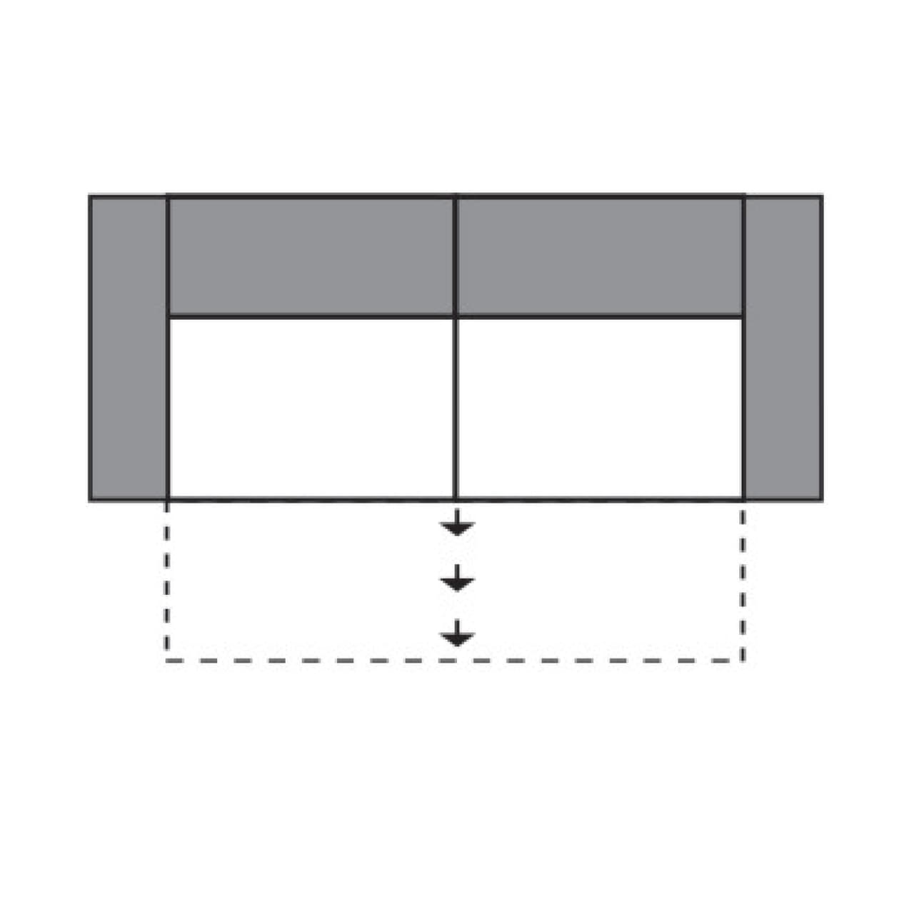 2-Sitzer mit Schlaffunktion = Liegefläche BxT: 140x178cm
