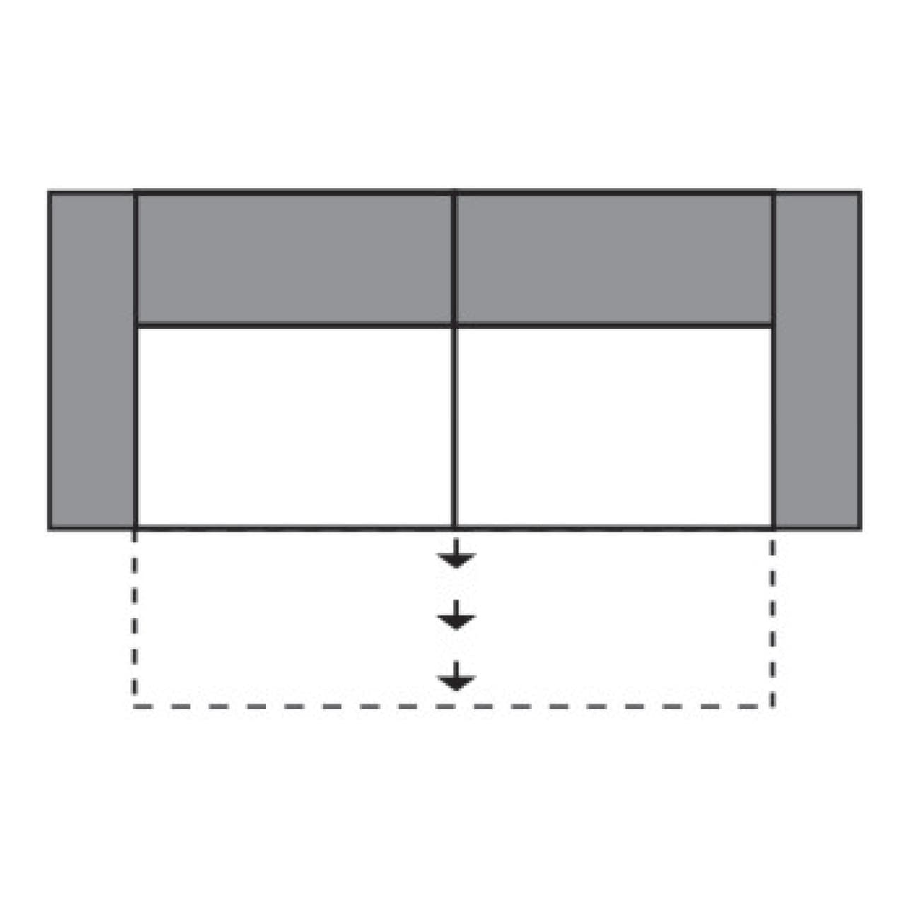 2,5-Sitzer mit Schlaffunktion = Liegefläche BxT: 160x178cm