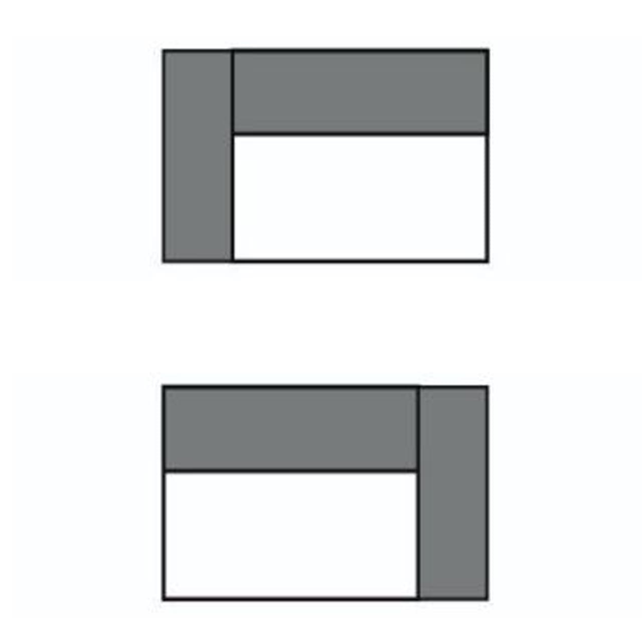 2,5-Sitzer: 2x 1,5 Sitzer medium links und rechts ohne Armlehne - 200cm