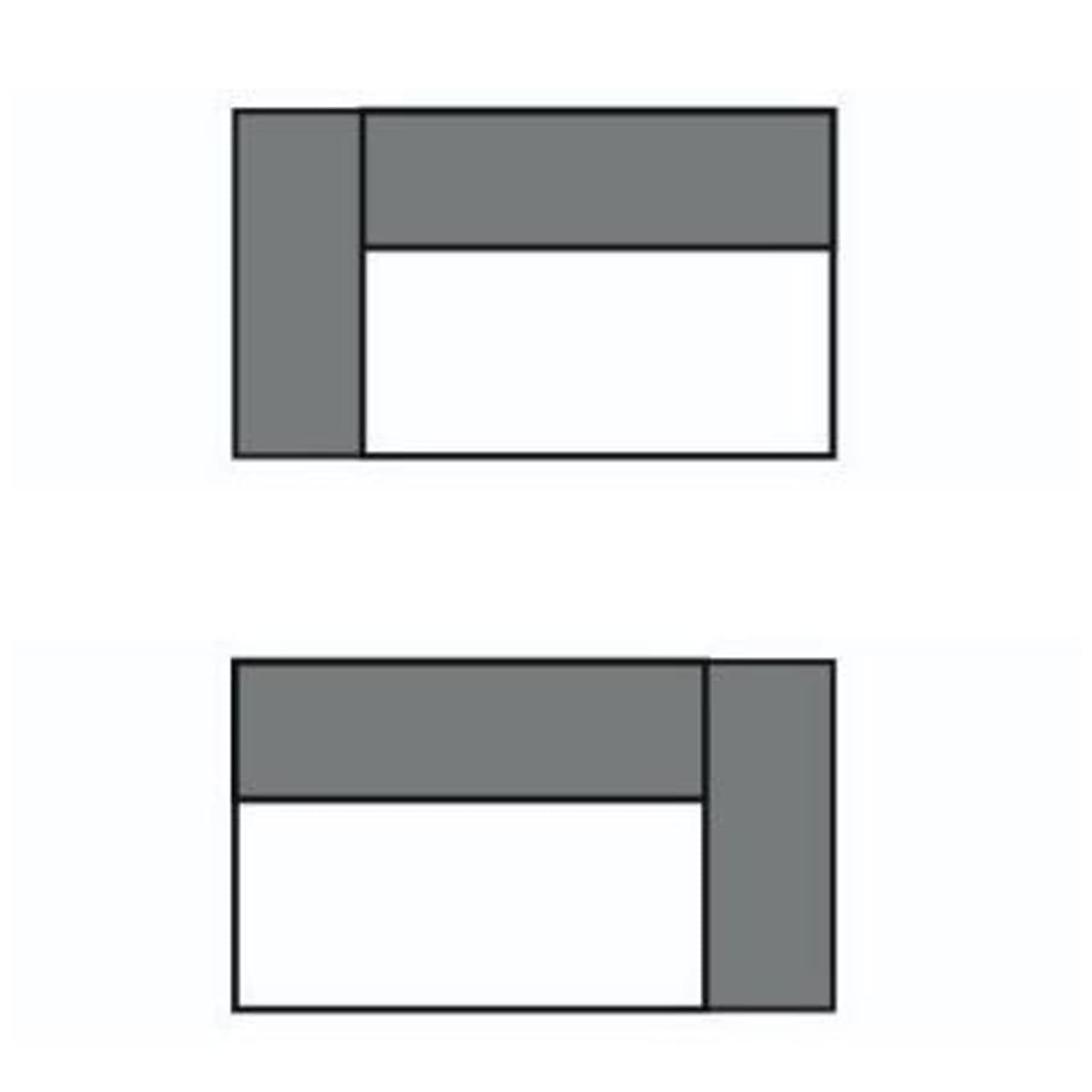 2,5-Sitzer: 2x 1,5 Sitzer links und rechts ohne Armlehne - 240cm